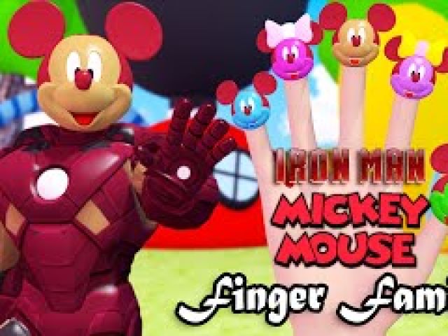 Iron Man Mickey Mouse Finger Family - 3D Animation