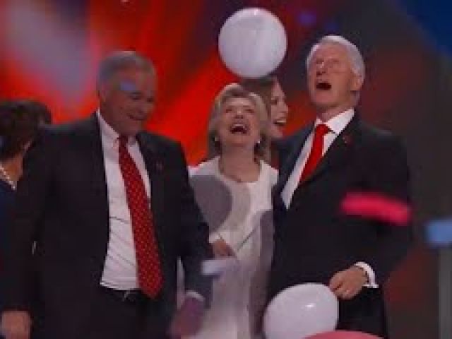 Bill Clinton Plays with Balloons