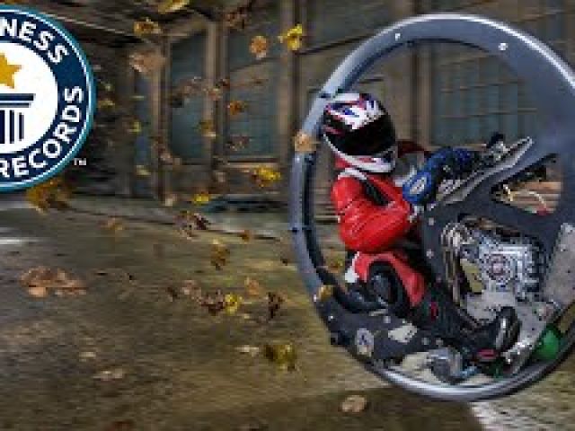 Fastest monowheel motorcycle