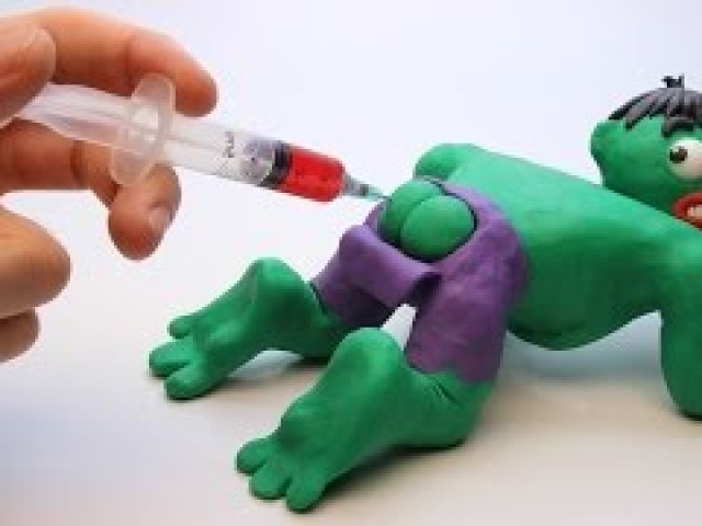 Hulk Gets Sick Needs Shot Superheroes in Real Life Play Doh Animation