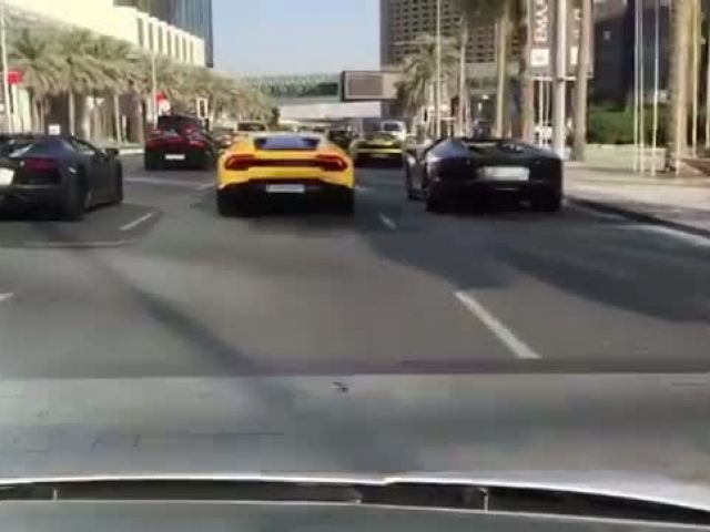 You'd love you get stuck in this traffic jam in Dubai