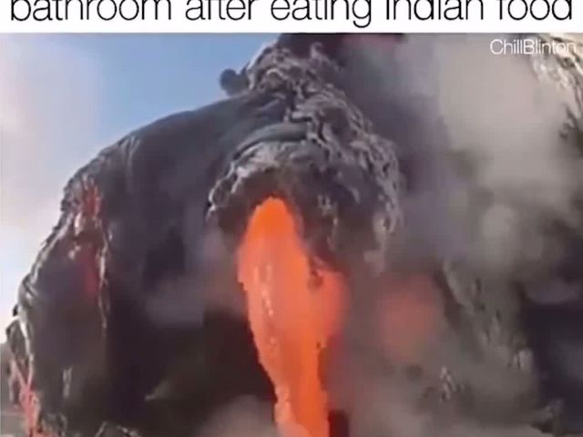 When you finally get into a bathroom after eating Indian Food
