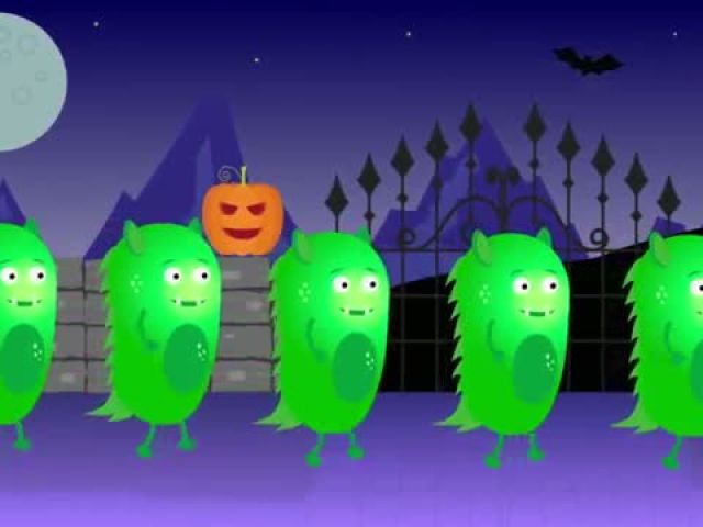 Five Little Monsters Based on -Five Little Ducks- Halloween numbers song for children
