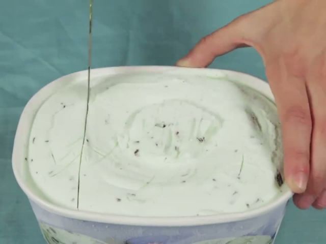 The Actual Right Way To Scoop Frozen Solid Ice Cream
