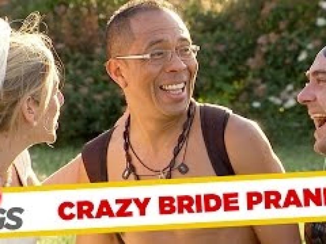 Crazy Bride Pushes Homeless Man Into Water