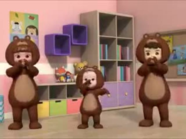 Three Cute Bears Dance (Sooo Funnyyy !!!)