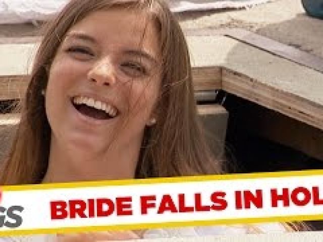 Bride Falls in a Hole!