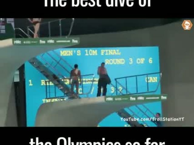 Funnyyy !! Best Dive Of Olypmic Ever !!
