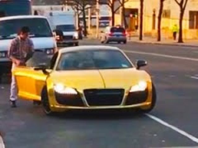 Homeless Man Steals a Gold Supercar (Social Experiment)!!!