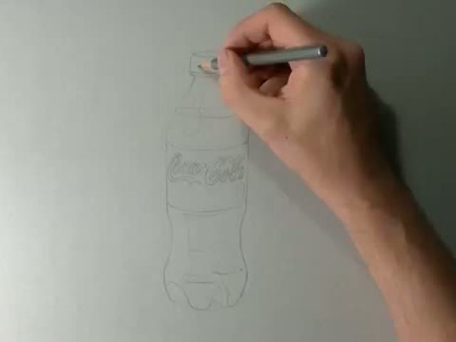 Drawing Coca-Cola Plastic Bottle