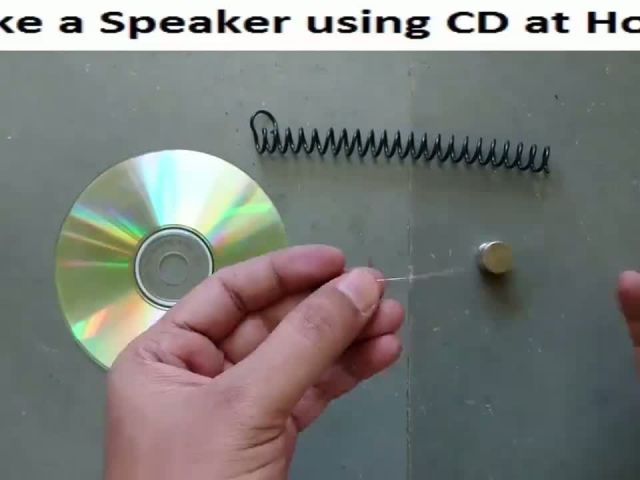 Make A Speaker Using CD At Home
