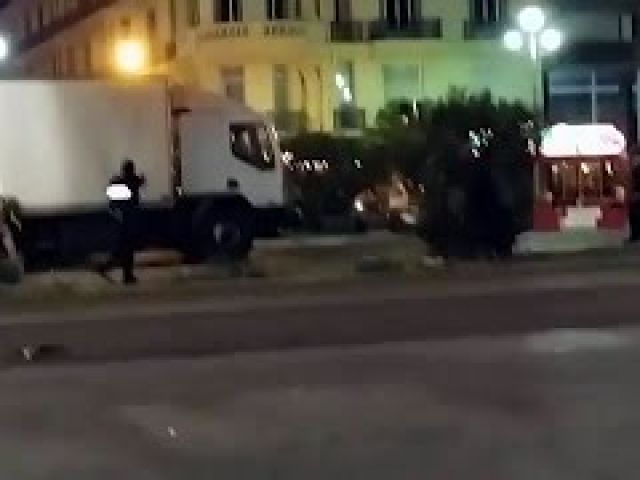 Moment police stormed and killed truck driver.