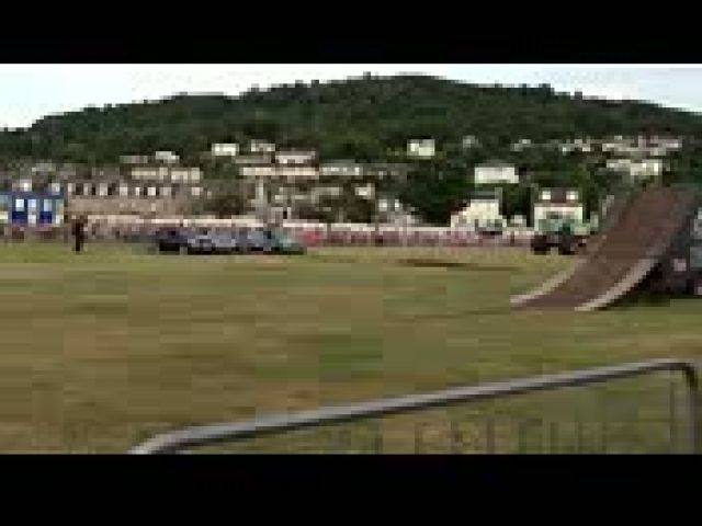 Monster truck roll at the Extreme Stunt Show Greenock