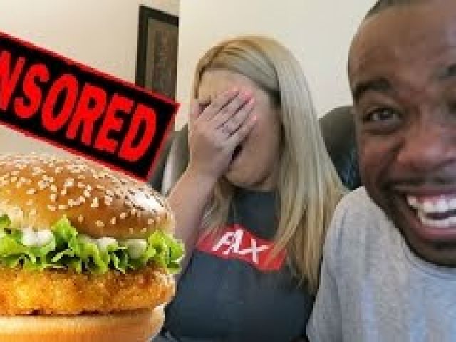 My Girlfriend Surprised Reaction To Guy Jerking Off With A McChicken LOL!