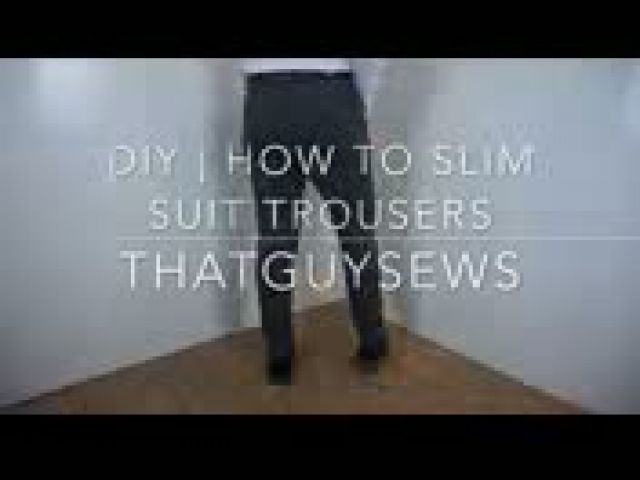 DIY How To Slim & Shorten Suit Trousers
