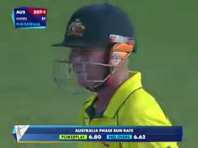 David Warner huge six caught and shined in crowd!