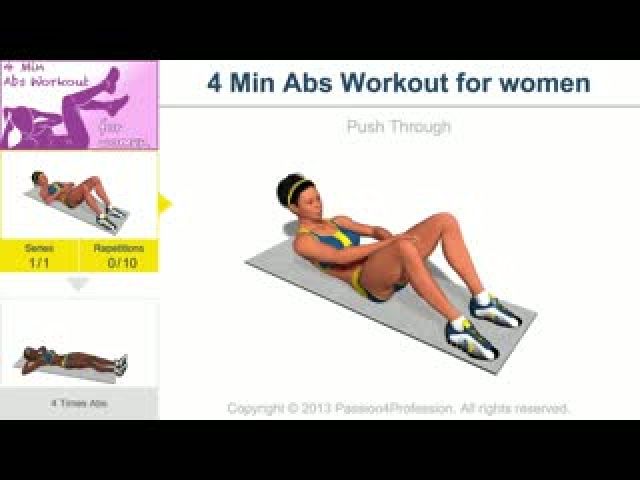4 Min Abs Workout for Women - 720p