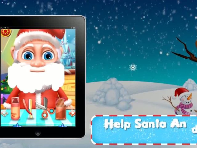 Santa Beard Salon Fun - iOS-Android Gameplay Trailer By Gameiva