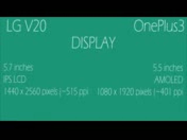 LG V20 vs OnePlus 3 Review Specs