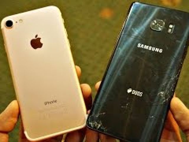 iPhone 7 vs Samsung Galaxy Note 7 - Drop Test!