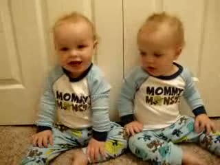 Twin Boys Talk and do Sign Language