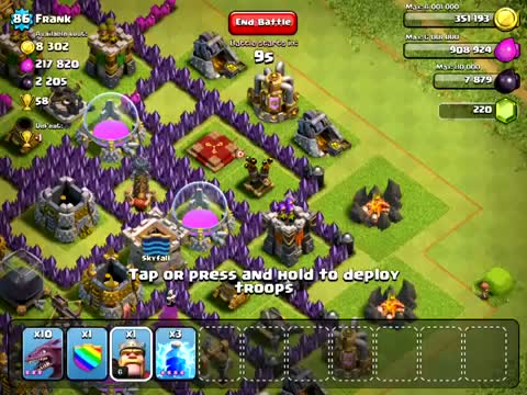 Clash of Clans Attack Lvl 86 Town Hall 9