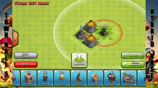 Clash of Clans Town Hall 5 Hybrid Base
