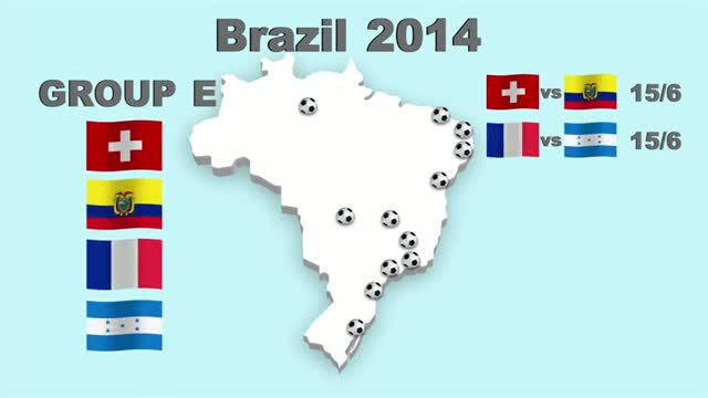World Cup 2014 Group match schedule Groups E-H