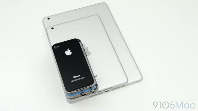 Leaked iPhone 6 mockup vs iPad Air, iPad mini, iPhone 5s, iPhone 5c, iPhone 4 and iPod touch