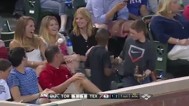 Boy Pulls Off The Smoothest Foul Ball Trick To Impress Girl Behind Him