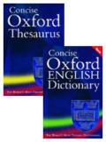 Dicionário de Inglês Oxford e Thesaurus.